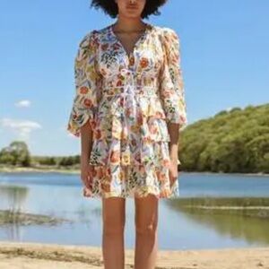 Jessie Zhao Viole Floral Mini Dress